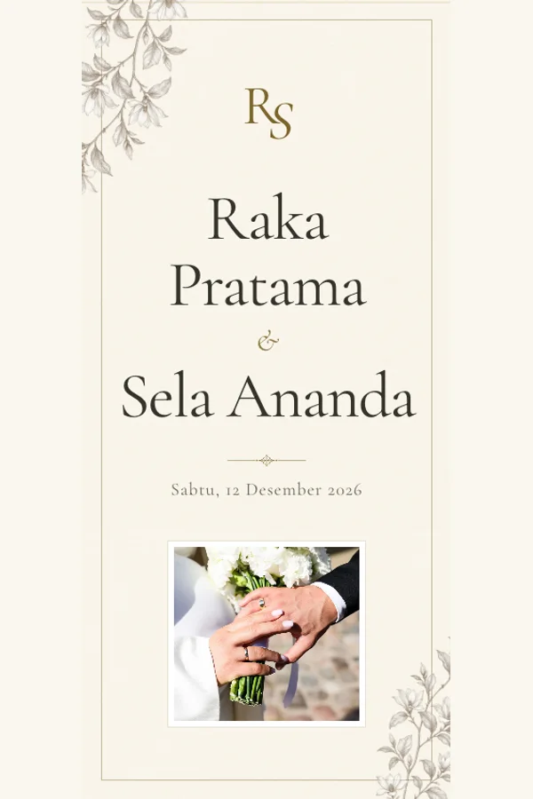 Cuplikan undangan Atelier Letterpress dengan data contoh