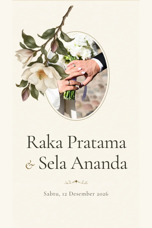 Cuplikan undangan Botanical Conservatory dengan data contoh